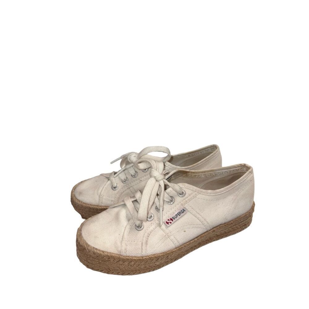 Superga White Espadrille Shoes Trainers Women size 6